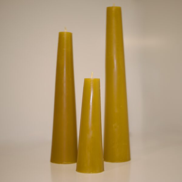 Beeswax pillar candles